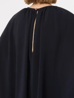 Lightweight cady blouse - MIDNIGHTBLUE