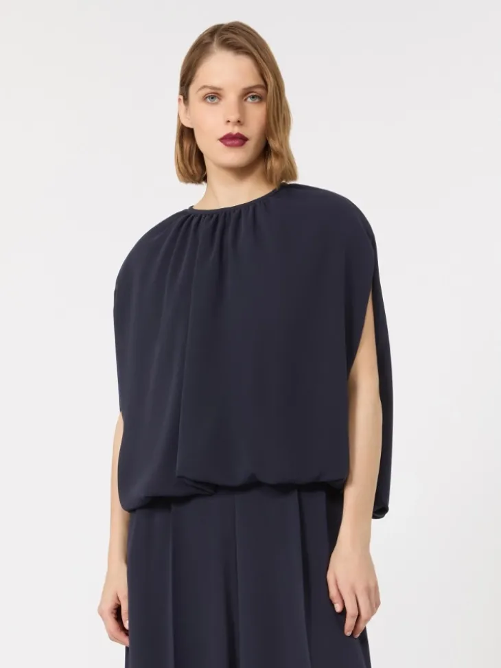 Lightweight cady blouse - MIDNIGHTBLUE