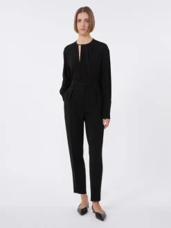 Lightweight cady blouse - BLACK