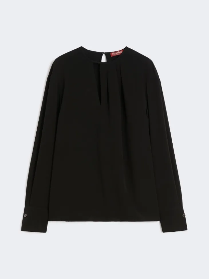 Lightweight cady blouse - BLACK