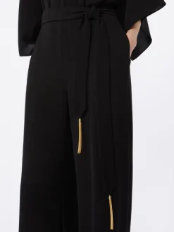 Lightweight cady jumpsuit - BLACK