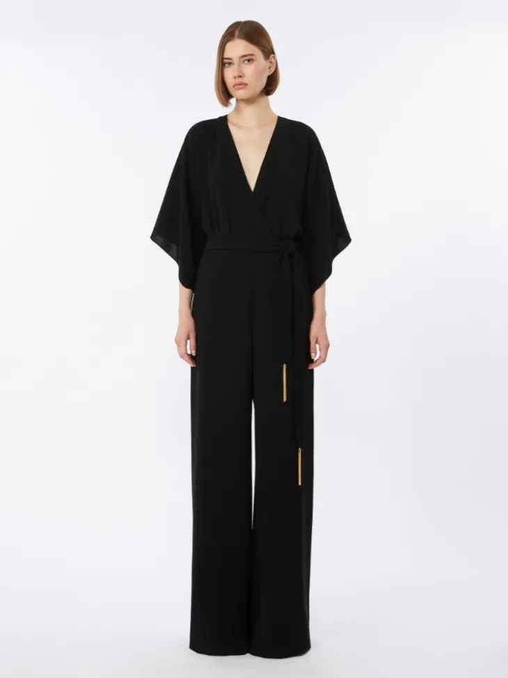 Lightweight cady jumpsuit - BLACK