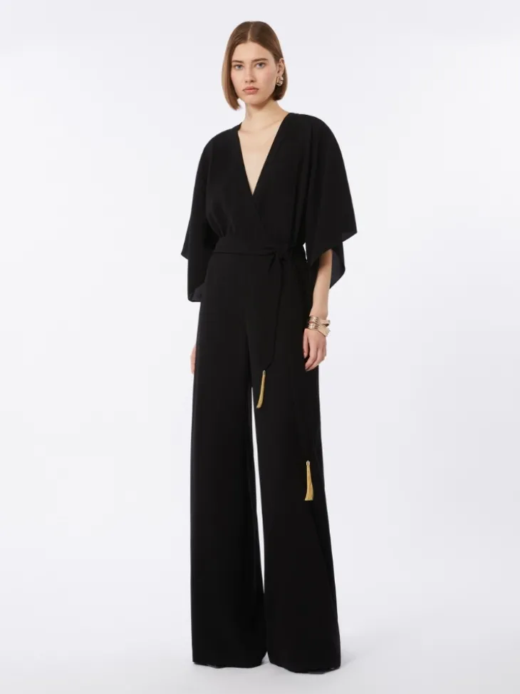 Lightweight cady jumpsuit - BLACK