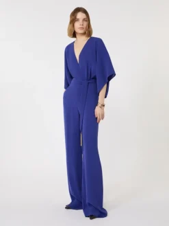 Lightweight cady jumpsuit - CORNFLOWER BLUE