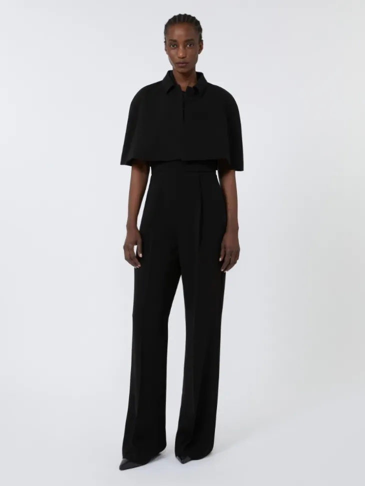Lightweight cady jumpsuit - BLACK