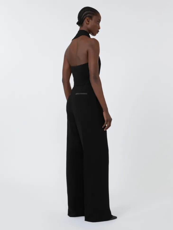 Lightweight cady jumpsuit - BLACK