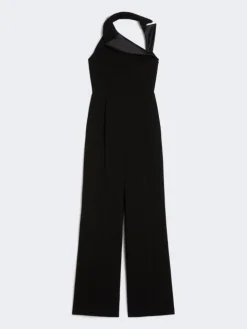 Lightweight cady jumpsuit - BLACK