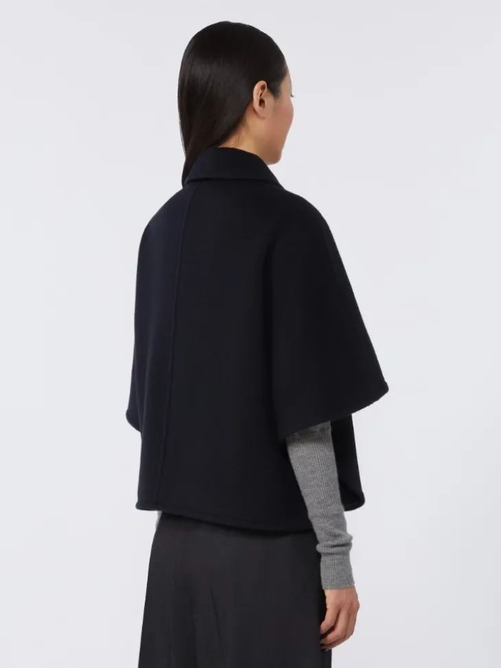 Lightweight cashmere cape - ULTRAMARINE