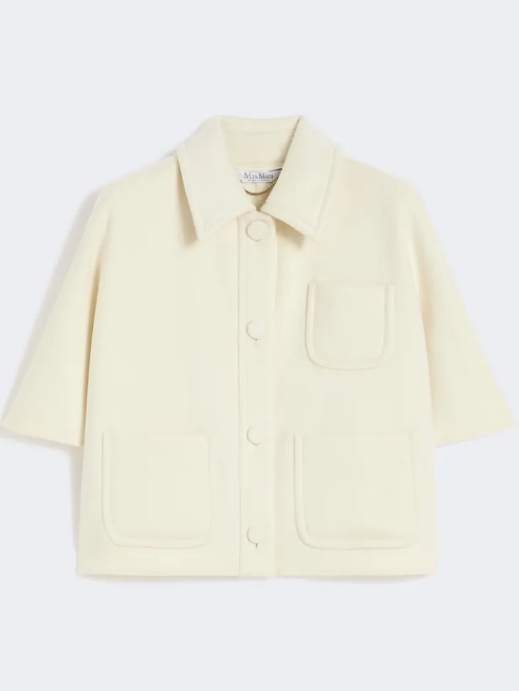 Lightweight cashmere cape - WHITE