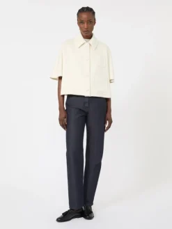 Lightweight cashmere cape - WHITE