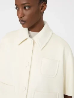 Lightweight cashmere cape - WHITE