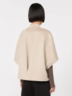 Lightweight cashmere cape - STONE