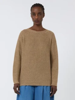 Lightweight linen sweater - DESERT