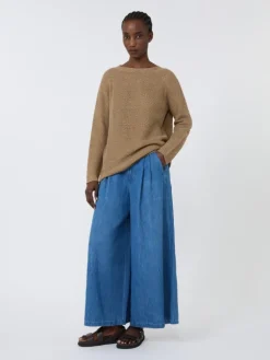 Lightweight linen sweater - DESERT