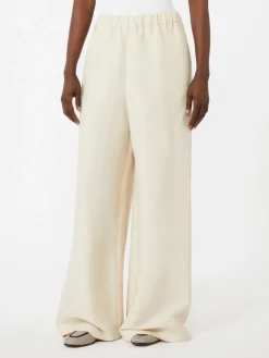 Linen and silk trousers - BEIGE