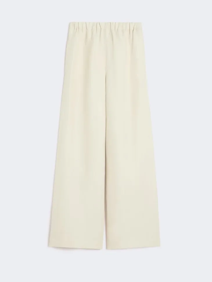 Linen and silk trousers - BEIGE