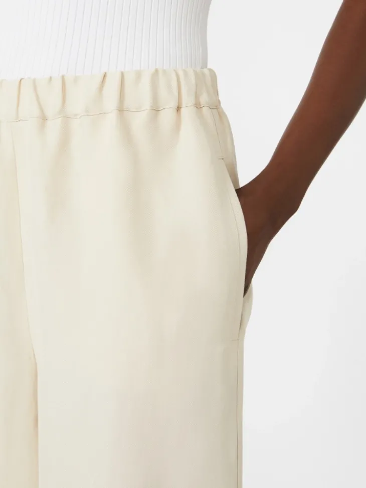 Linen and silk trousers - BEIGE