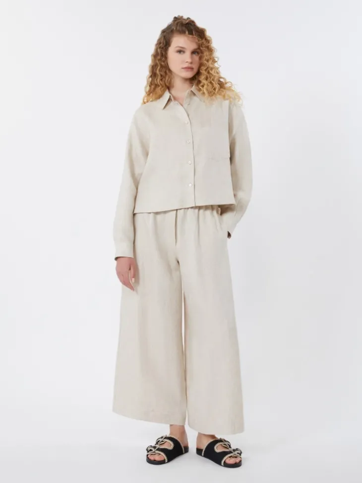 Linen canvas jacket - ECRU