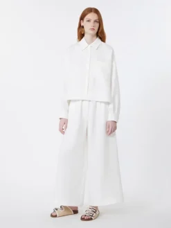 Linen canvas jacket - WHITE