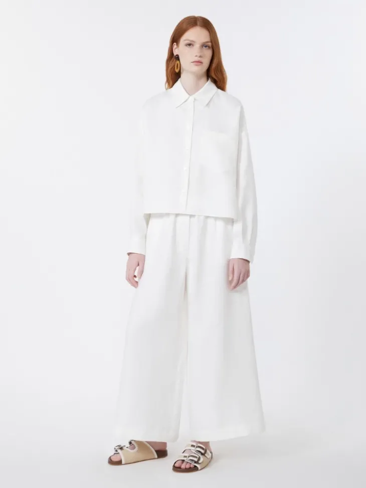 Linen canvas jacket - WHITE