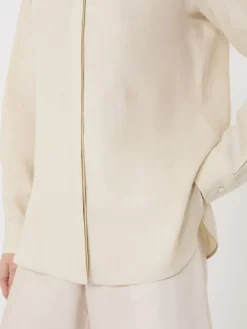 Linen canvas shirt - BEIGE