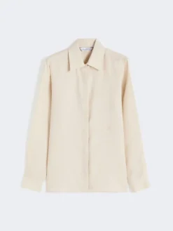 Linen canvas shirt - BEIGE
