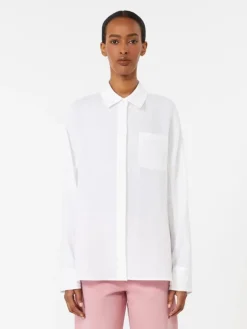 Linen canvas shirt - OPTICAL WHITE