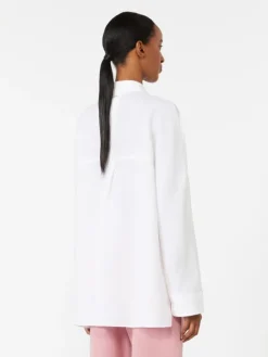 Linen canvas shirt - OPTICAL WHITE