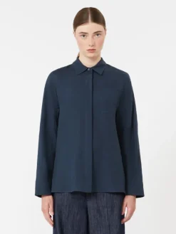 Linen canvas shirt - ULTRAMARINE
