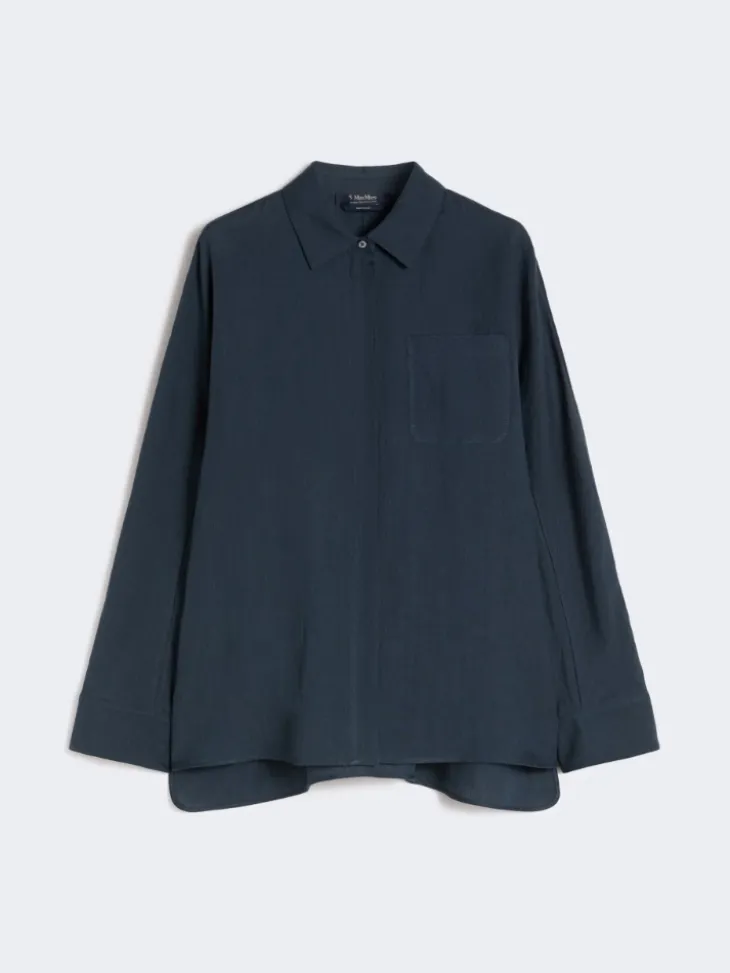 Linen canvas shirt - ULTRAMARINE