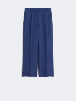 Linen canvas trousers - NAVY
