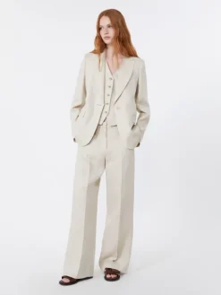 Linen canvas waistcoat - ECRU