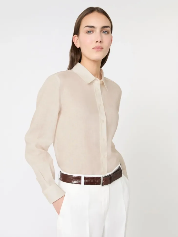 Linen fabric shirt - ECRU