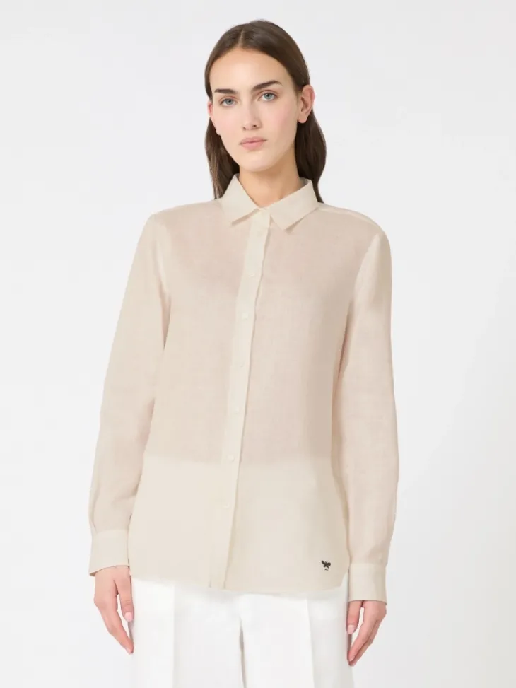 Linen fabric shirt - ECRU