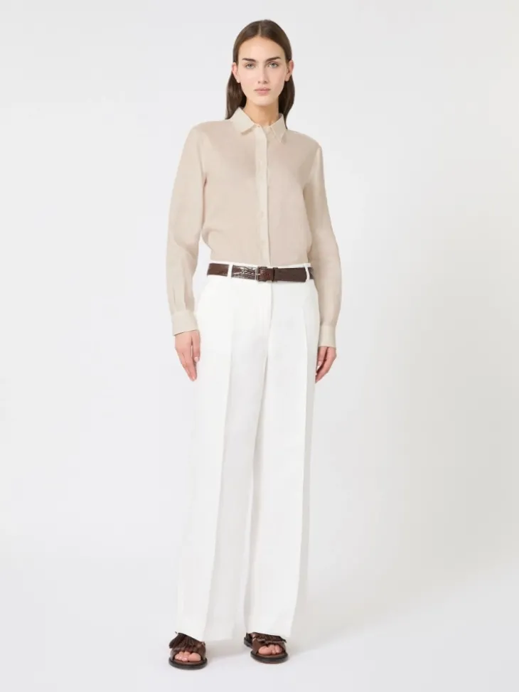 Linen fabric shirt - ECRU