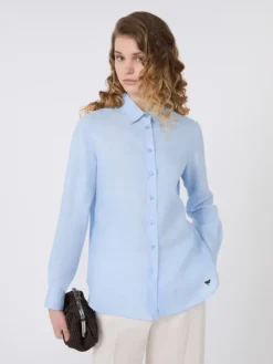 Linen fabric shirt - SKY BLUE