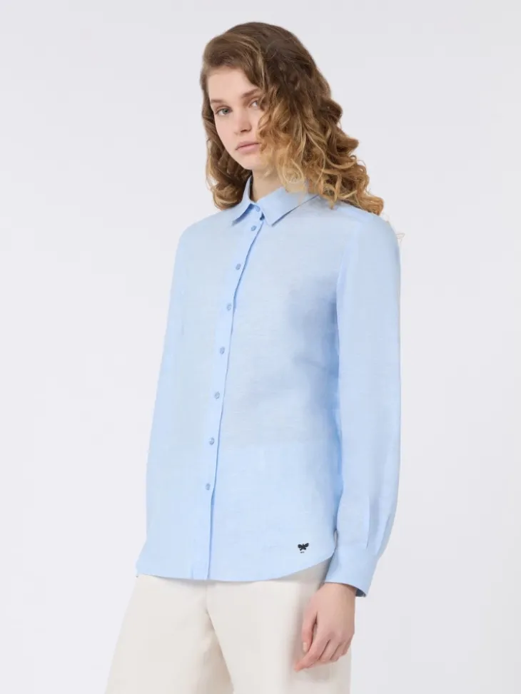 Linen fabric shirt - SKY BLUE