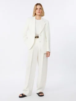 Linen twill blazer - NATURAL