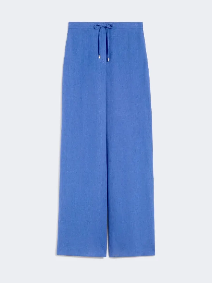 Linen twill trousers - NAVY