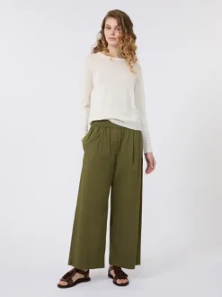 Linen yarn jumper - ECRU