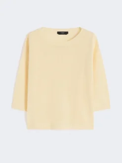 Linen yarn oversize jumper - LIGHT YELLOW