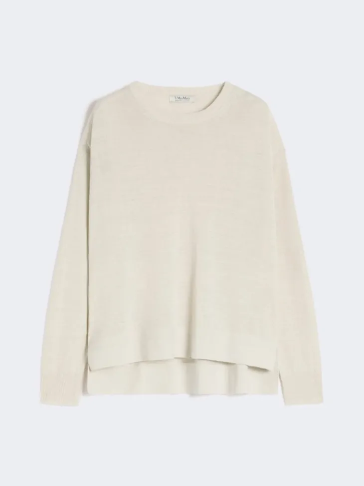Linen yarn sweater - IVORY