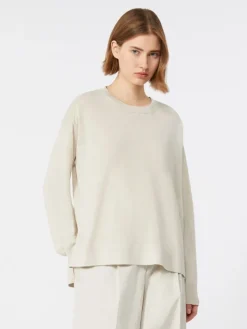 Linen yarn sweater - IVORY