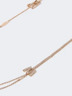 Long necklace with Monogram details - IVORY