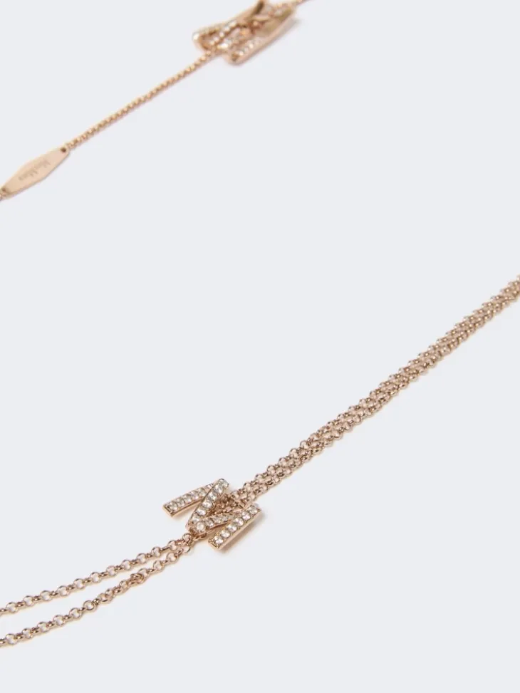Long necklace with Monogram details - IVORY
