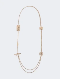 Long necklace with Monogram details - IVORY