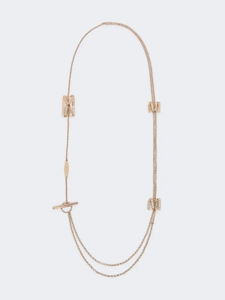 Long necklace with Monogram details - IVORY