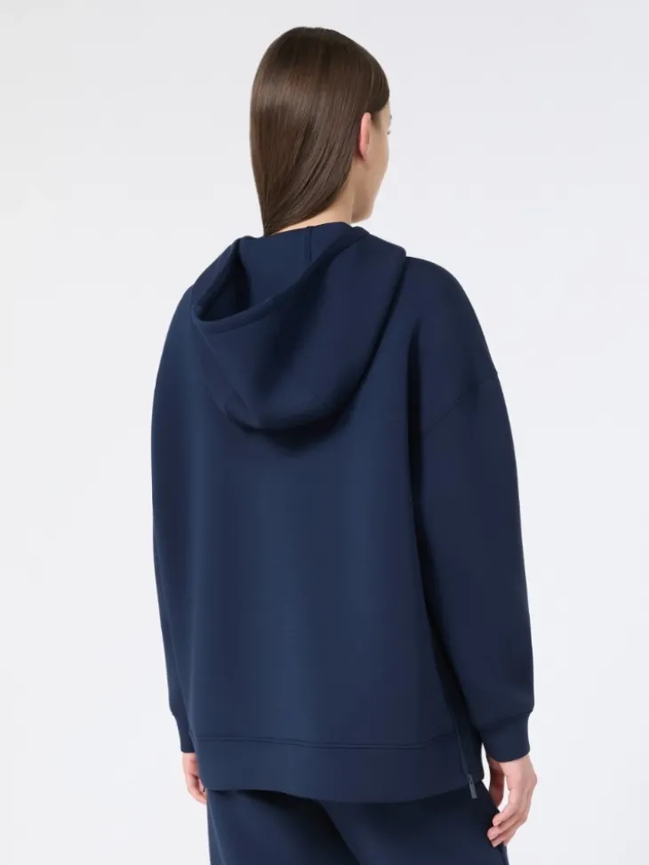 Long scuba jersey sweatshirt - NAVY