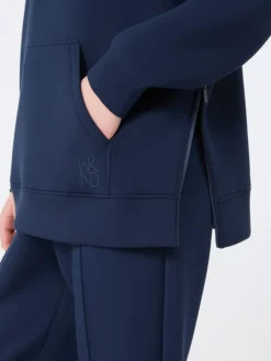 Long scuba jersey sweatshirt - NAVY