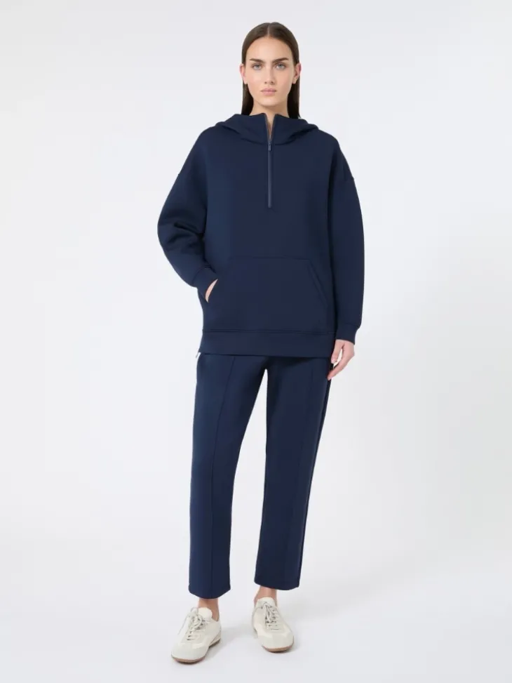Long scuba jersey sweatshirt - NAVY